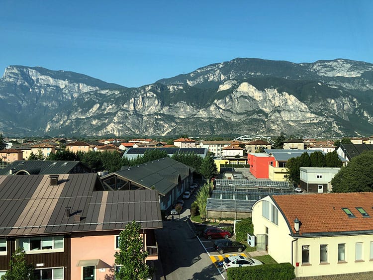 View of the surrounding mountains from the meeting location, Fondazione Edmund Mach (FEM) in San Michele all’Adige